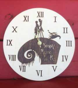 Pyrography Clock